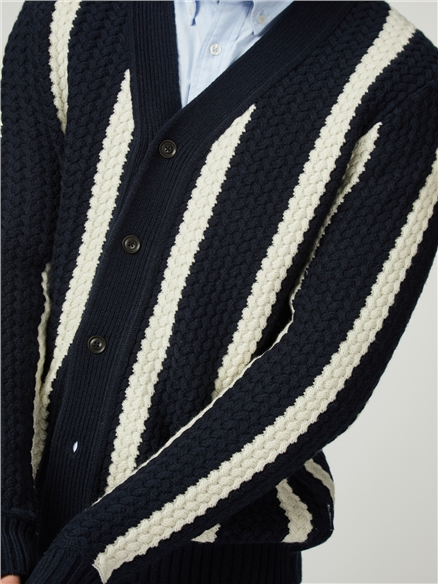 Textured Stripe Cardigan