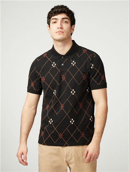 Argyle Printed Polo