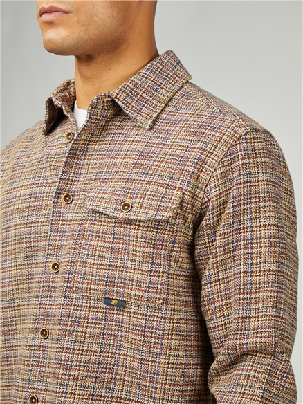 Diffused Plain Overshirt