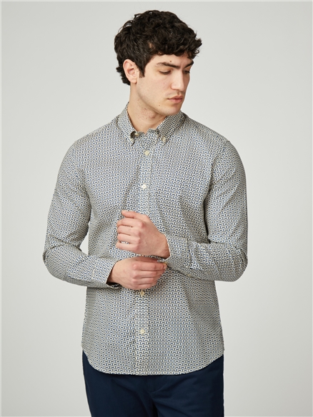 Split Spot Print Shirt