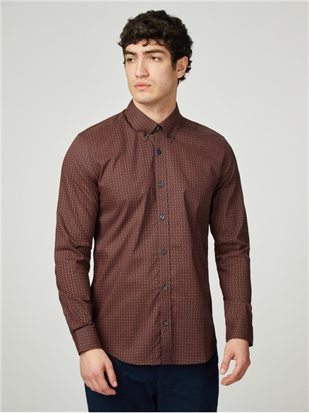 Split Spot Print Shirt