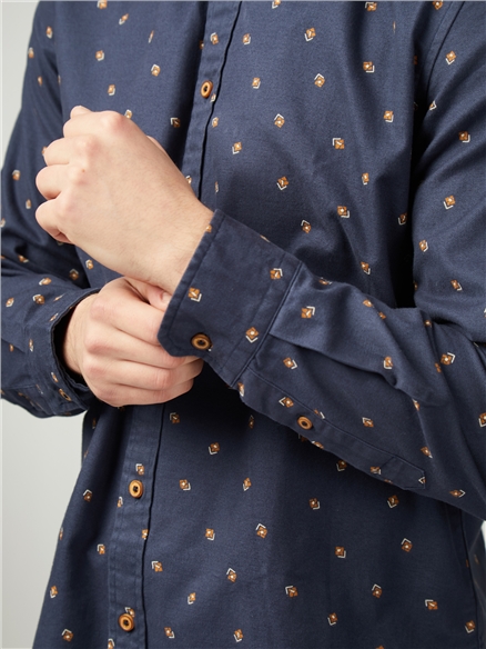 Scattered Geo Print Brushed