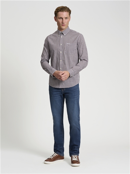 Long Sleeve Col Gingham