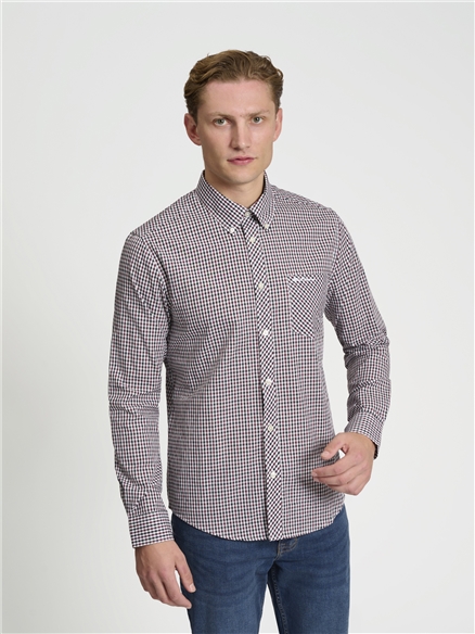 Long Sleeve Col Gingham