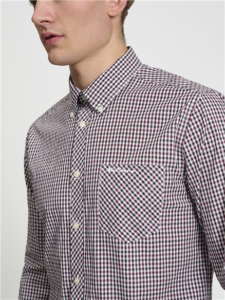 Long Sleeve Col Gingham