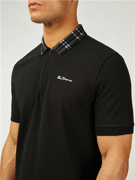 Polo shirts checkered collar hotsell