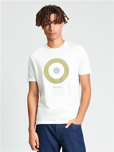 Short Sleeve Target Tshirt in Putty