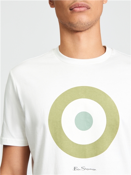 Short Sleeve Target Tshirt in Putty