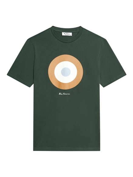 Short Sleeve Signature Target Tshirt in Bottle Green