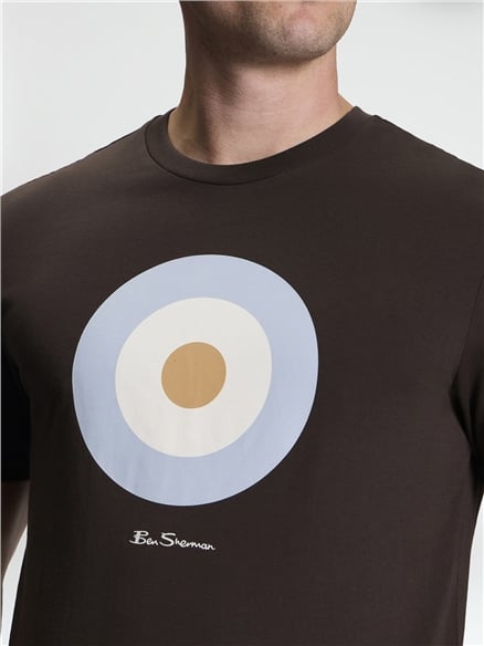 Short Sleeve Signature Target Tshirt in Bark