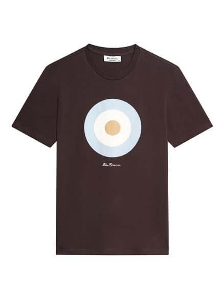 Short Sleeve Signature Target Tshirt in Bark