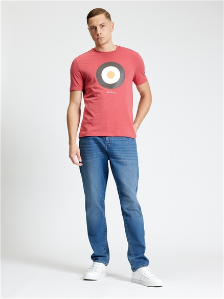 Short Sleeve Target Tshirt in Calypso Coral