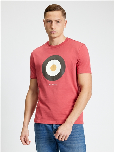Short Sleeve Target Tshirt in Calypso Coral