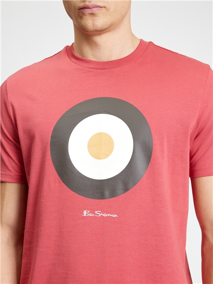 Short Sleeve Target Tshirt in Calypso Coral