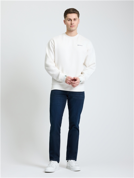 Signature Crew Neck Sweat in Ivory