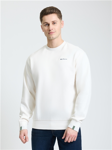 Signature Crew Neck Sweat in Ivory