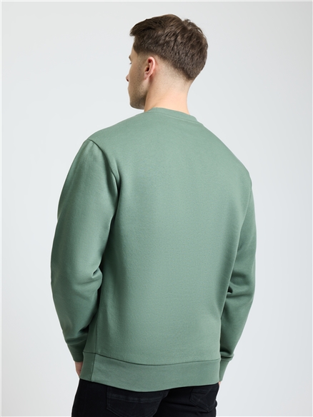 Signature Crew Neck Sweat in Pale Khaki