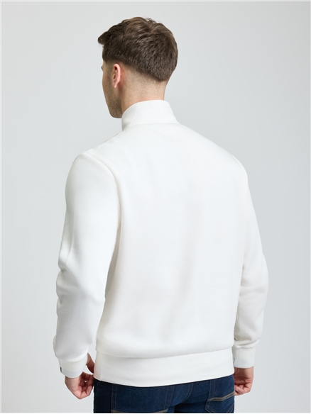 Signature Half Zip Funnel in Ivory