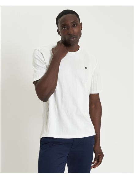Textured Vertical Stripe Tee