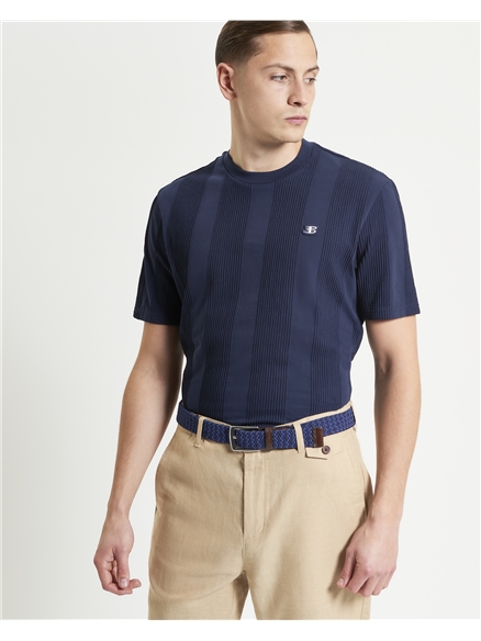 Textured Vertical Stripe Tee