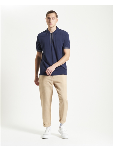Placket Interest Cotton Polo