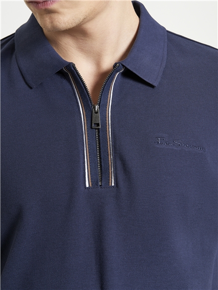 Placket Interest Cotton Polo