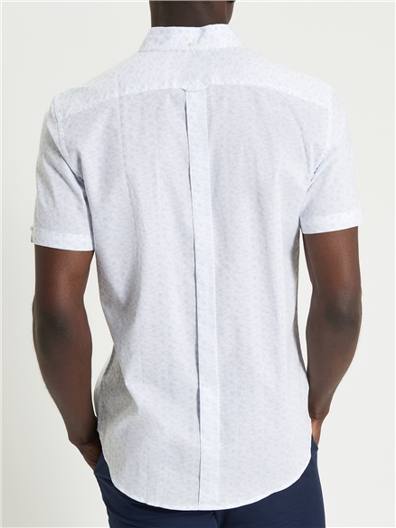Short Sleeve Geo Tile Print Shirt