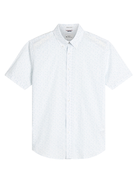 Short Sleeve Geo Tile Print Shirt