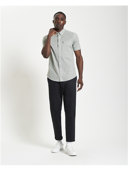 Short Sleeve Block Geo Print Shirt