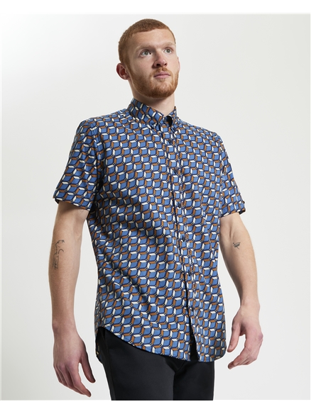 Retro Geo Print Shirt