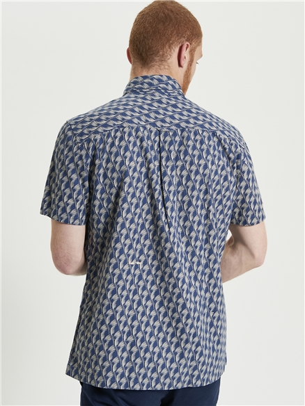 Block Leaf Print Shirt