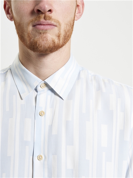 Short Sleeve Jazz Lines Print Shirt