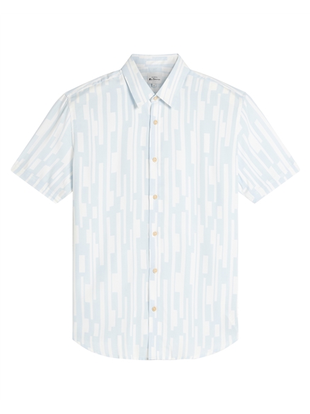 Short Sleeve Jazz Lines Print Shirt