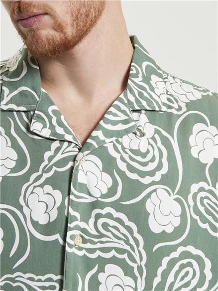 Short Sleeve Paisley Swirl Shirt