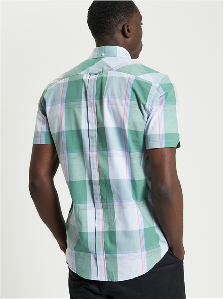 Short Sleeve Multicolour Overcheck Shirt