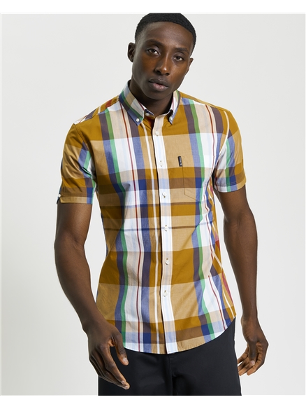 Short Sleeve Large Madras Check Shirt