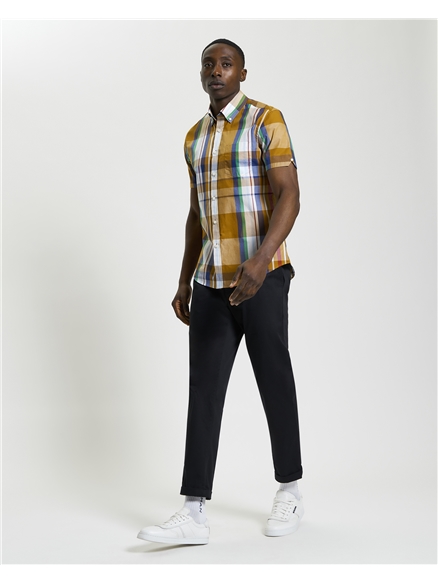 Short Sleeve Large Madras Check Shirt