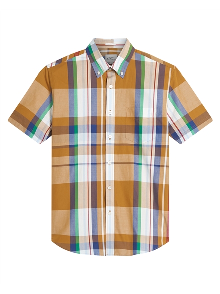 Short Sleeve Large Madras Check Shirt