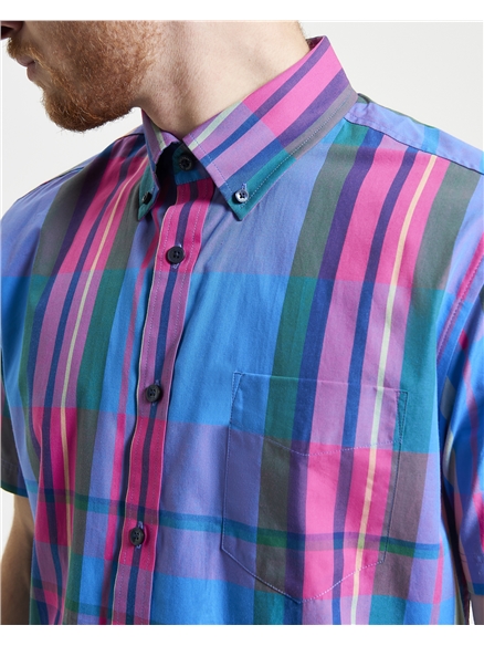 Short Sleeve Large Madras Check Shirt