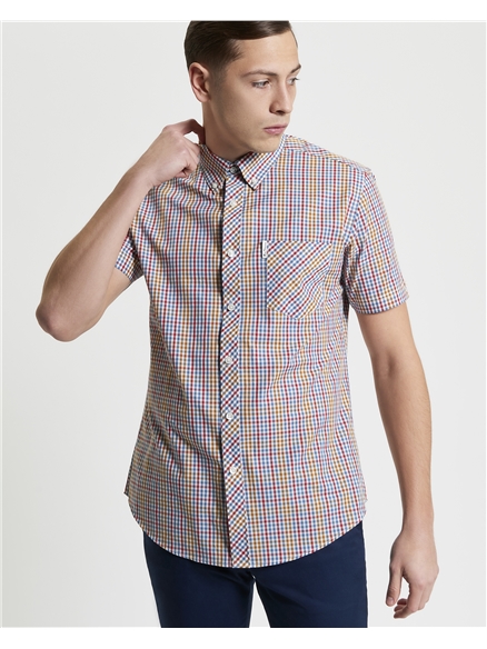 Short Sleeve Mini Gingham Shirt