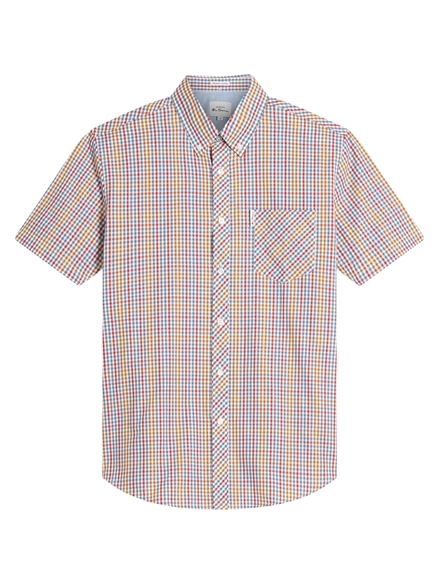 Short Sleeve Mini Gingham Shirt