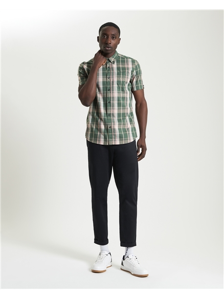 Short Sleeve Slub Check Shirt