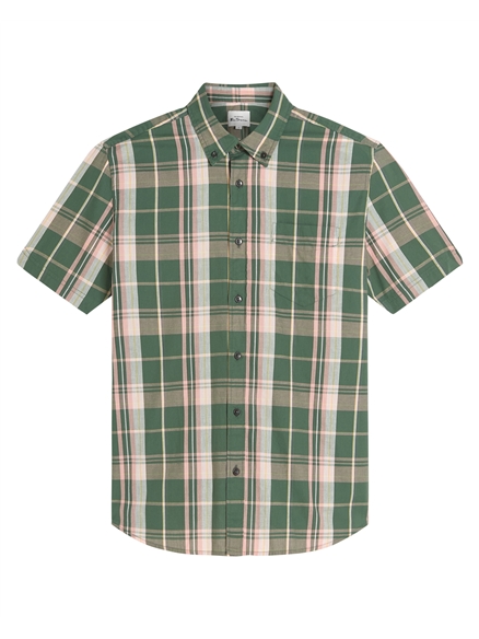 Short Sleeve Slub Check Shirt
