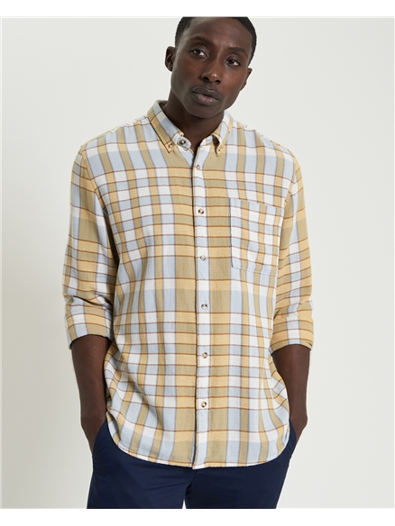 Long Sleeve Crepe Check Shirt
