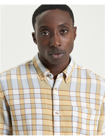 Long Sleeve Crepe Check Shirt