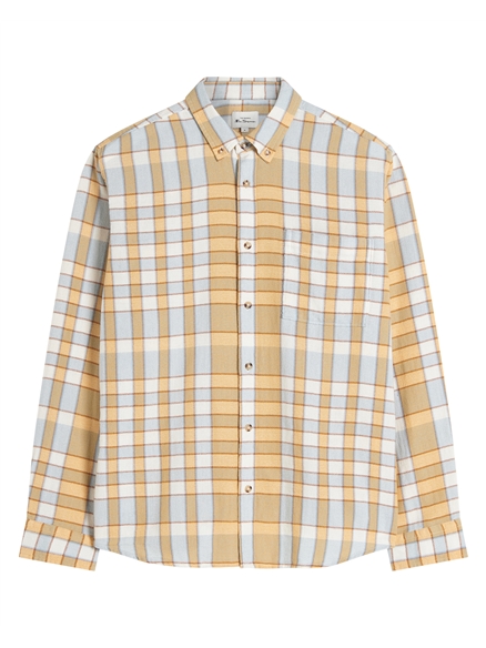 Long Sleeve Crepe Check Shirt