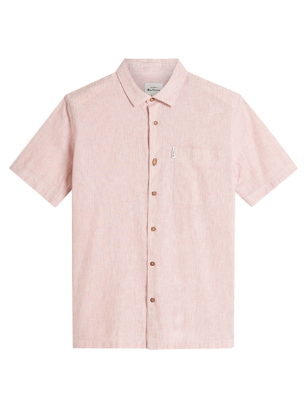 Short Sleeve Ticking Stripe Shirt