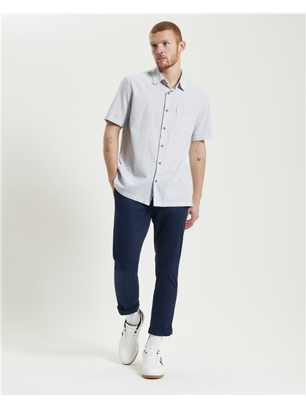 Short Sleeve Ticking Stripe Shirt