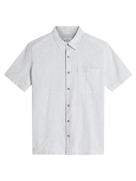 Short Sleeve Ticking Stripe Shirt