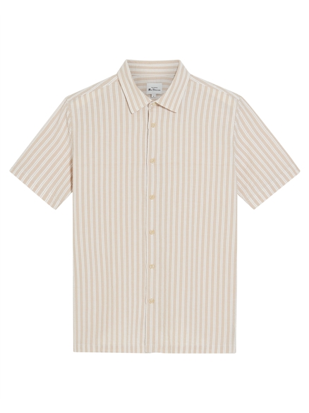 Short Sleeve Seersucker Stripe Shirt